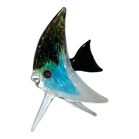 Pier 1 Imports Colorful Glass Angel Fish Figurine – Vibrant Marine Collectible - Picture 2 of 9